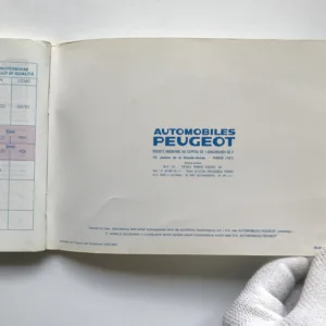Peugeot 309 – Bedienungsanleitung / Libretto manutenzione
