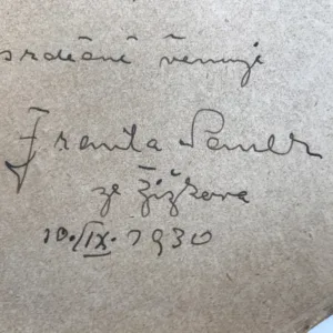 In memoriam Jaroslava Haška (podpis Franta Sauer)