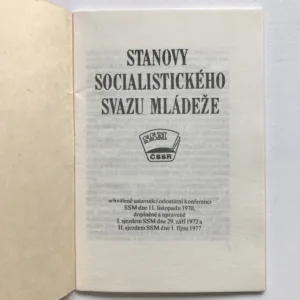 Stanovy Socialistického svazu mládeže