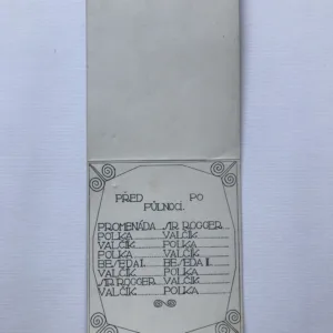 Secesní taneční pořádek 1914
