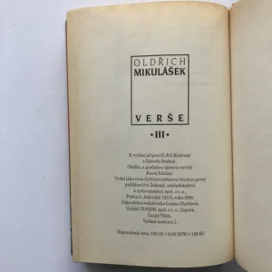 Verše III, Oldřich Mikulášek