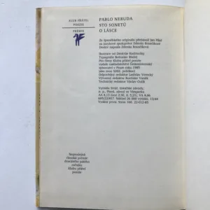 Sto sonetů o lásce, Pablo Neruda, Dmitrij Kadrnožka