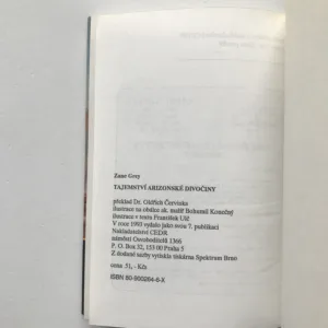 Tajemství arizonské divočiny, Zane Grey, Bohumil Konečný, František Ulč