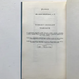 Variace, Robert Creeley